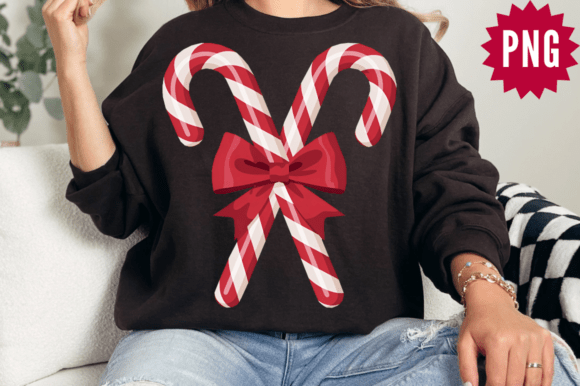 Christmas Candy Cane PNG for Handmade Graphics