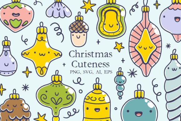 Christmas Cuteness: Adorable Graphics for Festive Illustrations