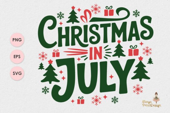 Christmas in July: A Vibrant Embroidery Design