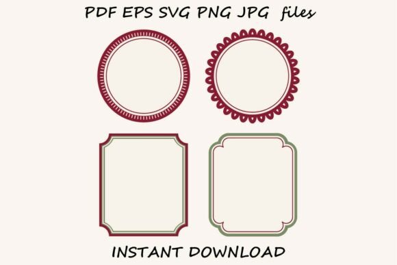Christmas Label Frames: Festive Graphics for Handmade Creations