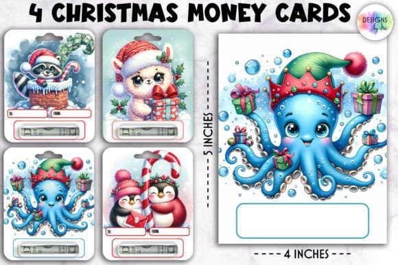 Christmas Money Cards: Festive Graphics for Content Creators