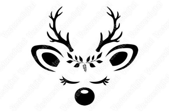 Christmas Reindeer Vector: A Festive Embroidery Delight