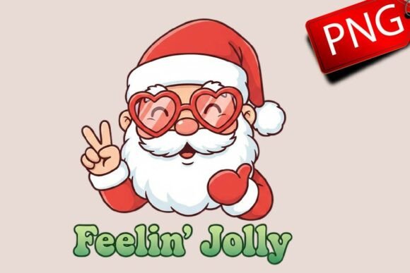 Christmas Santa SVG PNG: A Festive Graphic for Handmade Creations