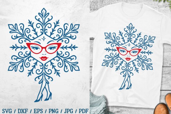 Christmas Snowflake Woman Legs SVG: A Festive Graphics Gem
