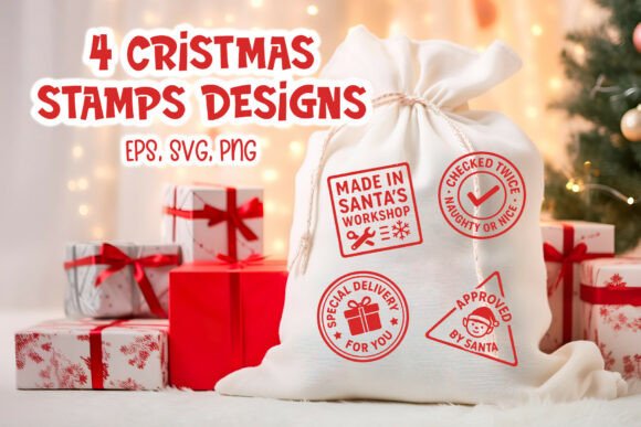 Christmas Stamp SVG for Santa Sack: A Festive Graphics Essential