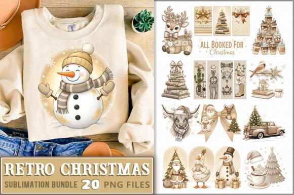 Christmas Sublimation PNG Bundle: Festive Graphics for Local Brands
