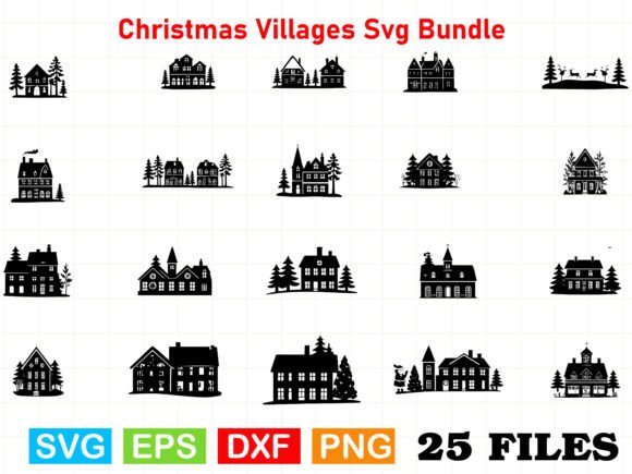 Christmas Villages Svg Bundle: A Versatile Graphics Set