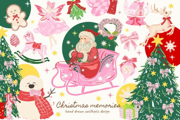 Cozy Aesthetic Christmas Clipart: A Graphics Treasure for Illustrations