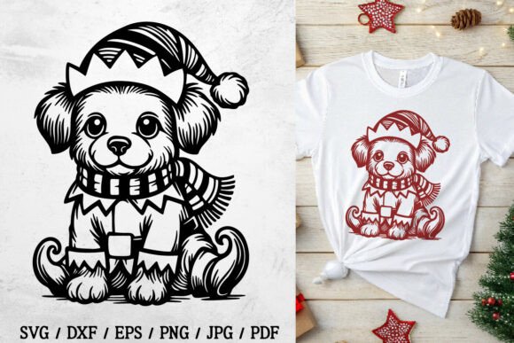Cute Christmas Puppy Dog SVG: A Festive Graphics Gem