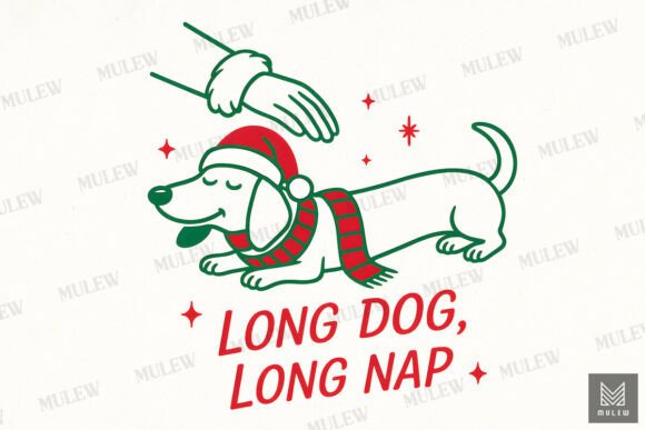 Funny Christmas Dachshund Dog Graphics for Branding