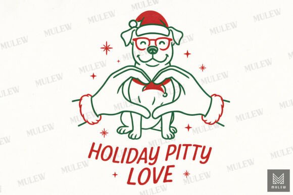 Funny Christmas Pitbull Dog Sublimation: A Graphic Delight