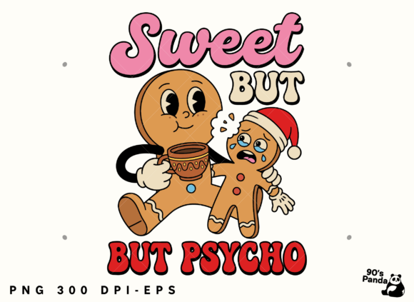Funny Christmas Sweet Psycho Graphics: A Versatile Illustration