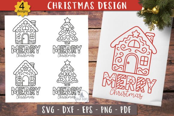 Gingerbread House Merry Christmas SVG: Perfect for Festive Graphics