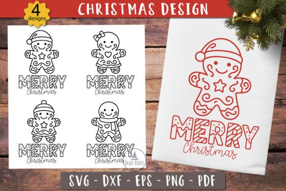 Gingerbread Man Merry Christmas SVG: A Festive Graphics Treasure