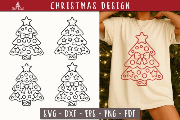Gingerbread Tree SVG Christmas Clipart for Creative Graphics
