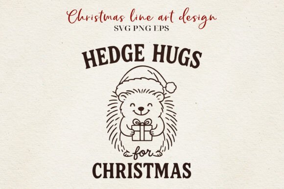 Hedgehog Christmas Line Art: A Festive Graphics Delight