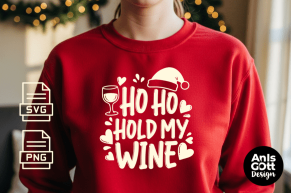 Ho Ho Hold My Wine: A Festive Embroidery Design