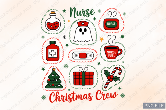 Nurse Christmas, Merry Christmas PNG: A Festive Graphics and Illustrations Asset