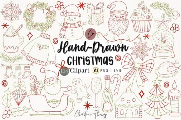 Review: 114 Hand Drawn Christmas Clipart for Graphics