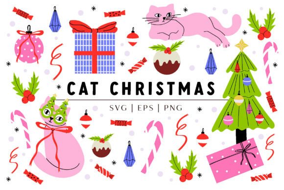 Review: Cute Christmas Cats Illustration Bundle for Graphics