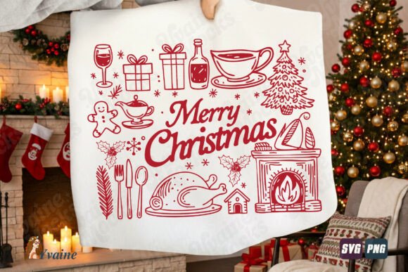 Review: Merry Christmas Dinner Doodle SVG for Graphics and Illustrations