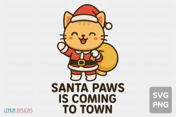 Review: Santa Paws Cute Christmas Cat Art SVG for Graphics