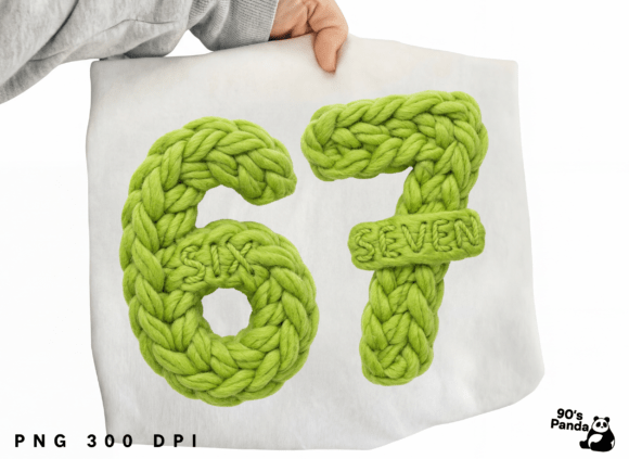 Yarn Crochet Christmas 67 6 7 PNG: A Festive Graphics Asset