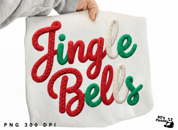Yarn Crochet Christmas Jingle Bells PNG: A Festive Graphics Gem